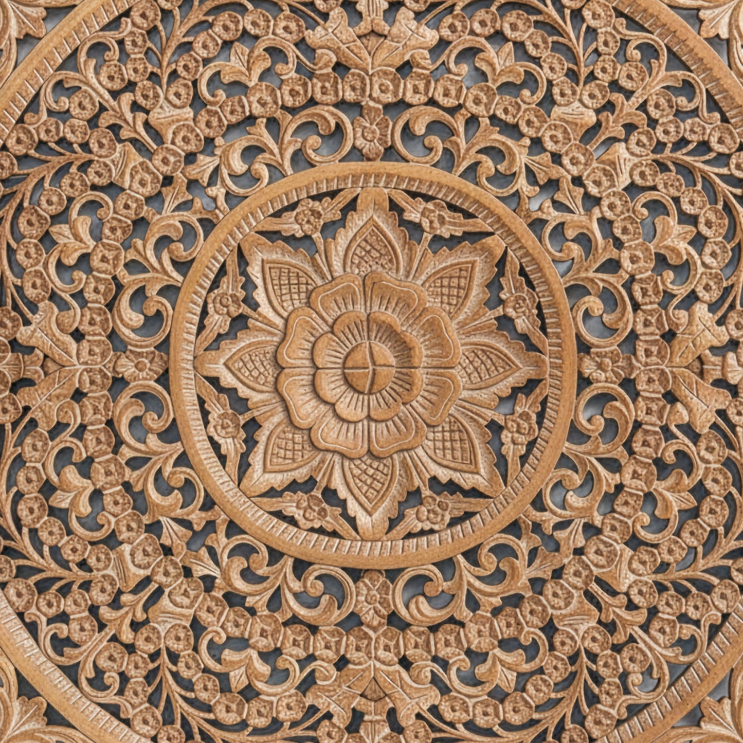 Decorative Panel "Peony" - Natural Brown - 120 cm