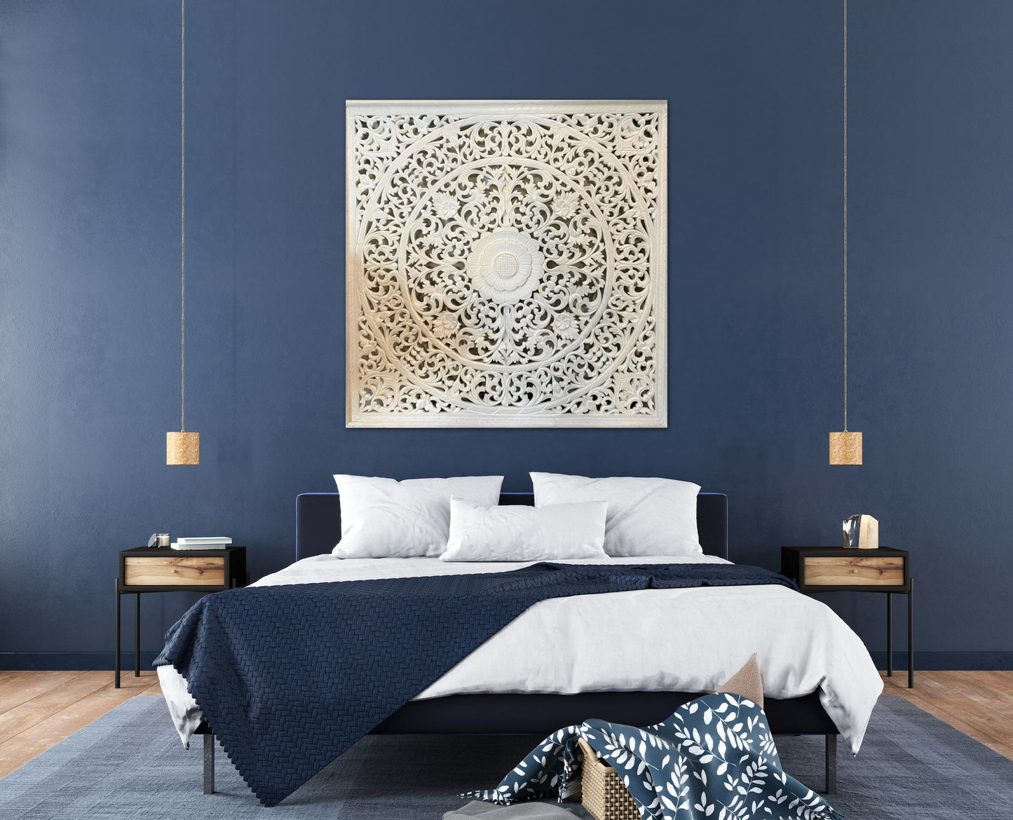 Carved Decorative Panel "Melati"- 100 cm