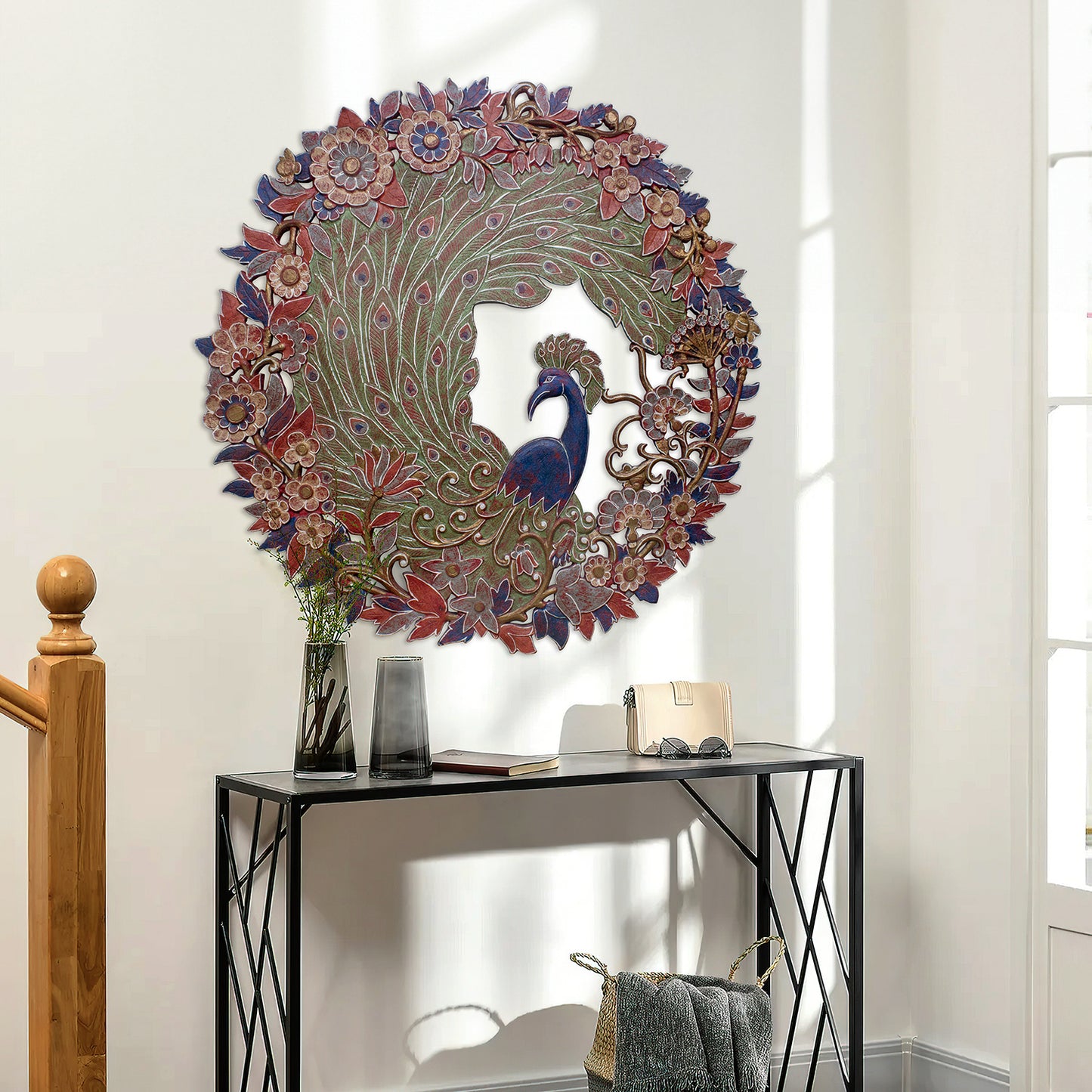 Carved Decorative Panel "Cendrawasih" - 100 cm