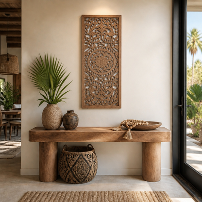 Decorative Panel "Amara" - Natural Brown - 100 x 40 cm