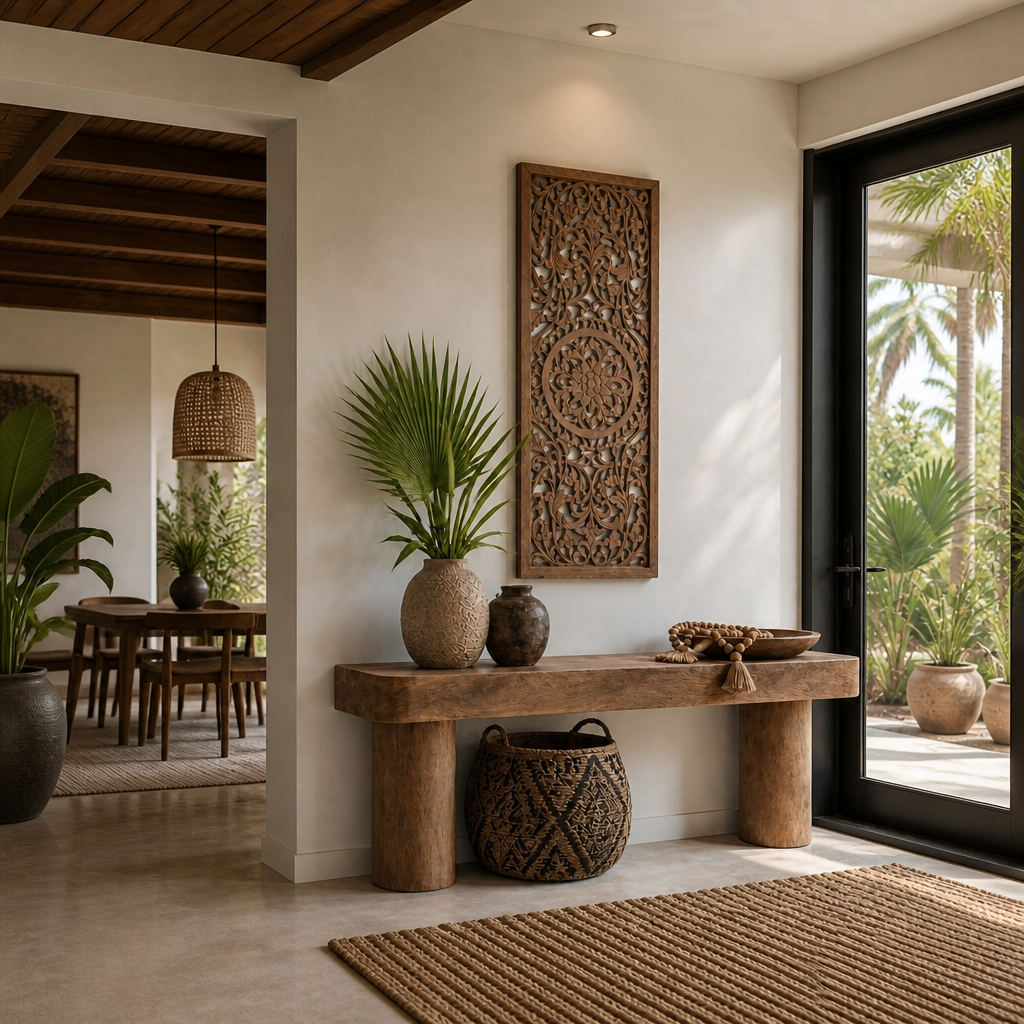 Decorative Panel "Amara" - Natural Brown - 100 x 40 cm