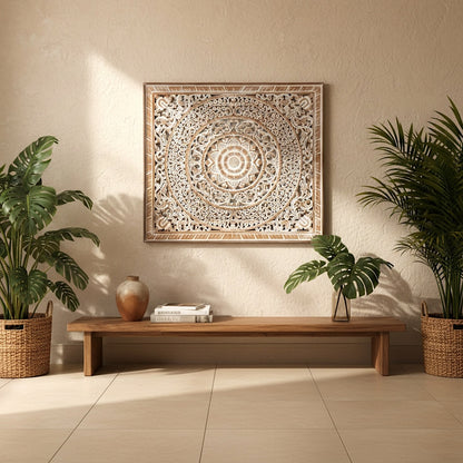 Carved Decorative Panel "Berawa" - 120 x 100 cm