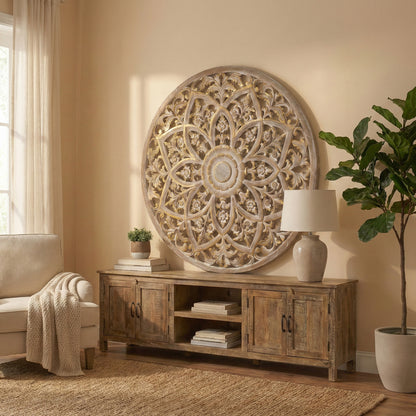 Carved Decorative Mandala  "Bunga" - 100 cm