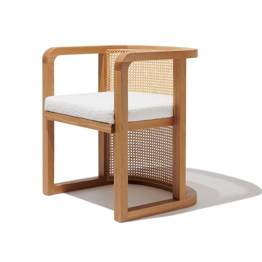 Cambria Cane Dining Chair - Natural Wood & Rattan