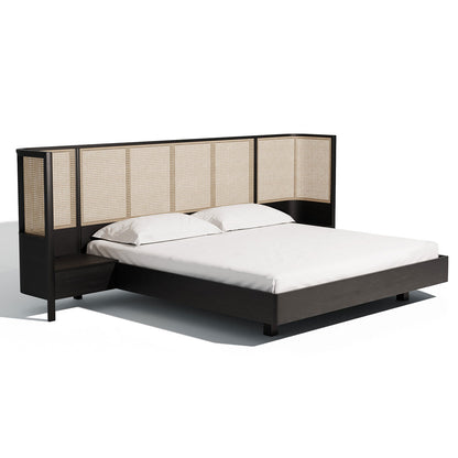 Rinjani Storage Bed in Black & Natural