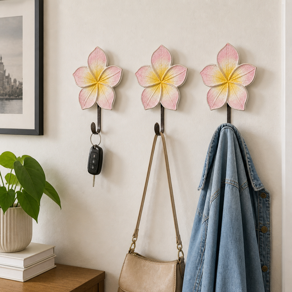 Brass Carved Hanger - Frangipani