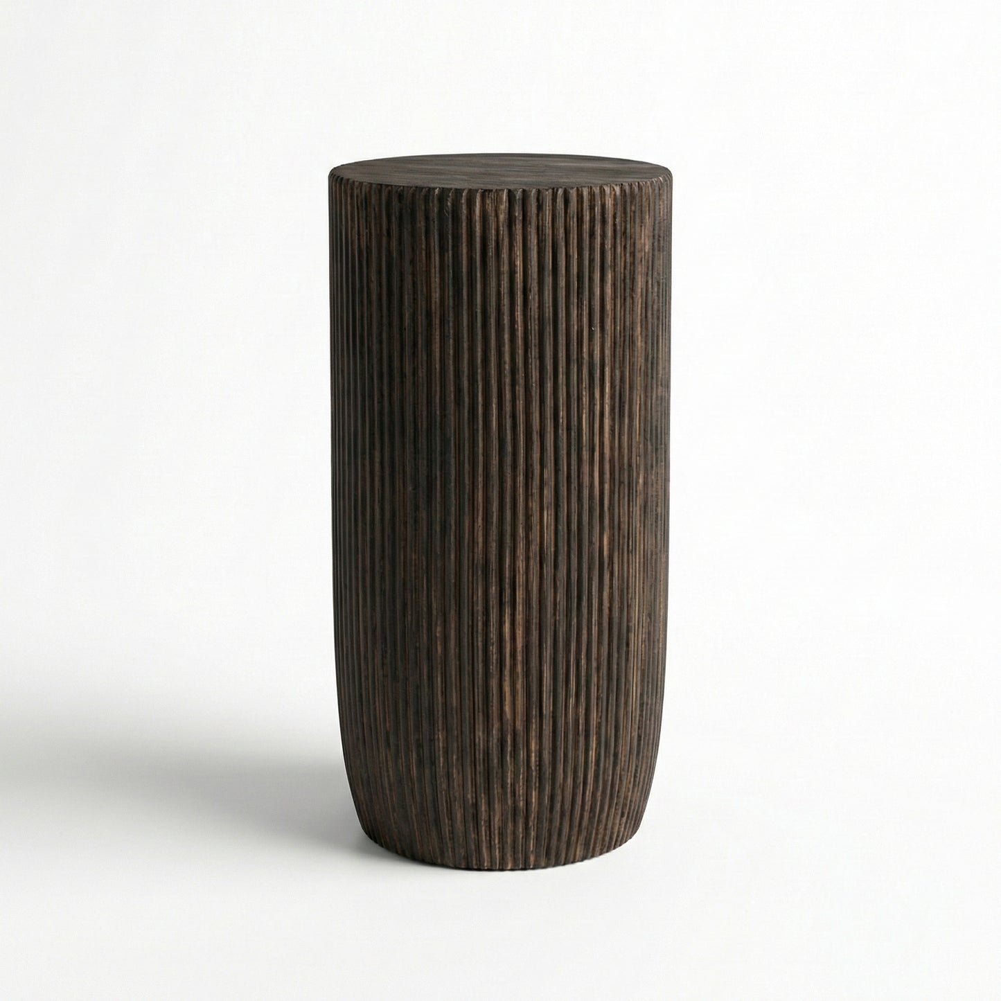 Wooden Side Table / Stool 'Modera' in Black - 60 x 35 cm