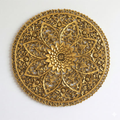 Carved Decorative Mandala "Kejayaan" - 80 cm