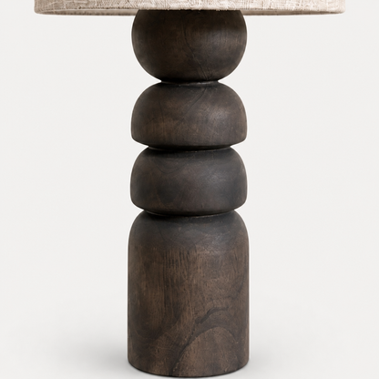 Wooden Table Lamp in Natural 'Le Kayo' - 65 cm