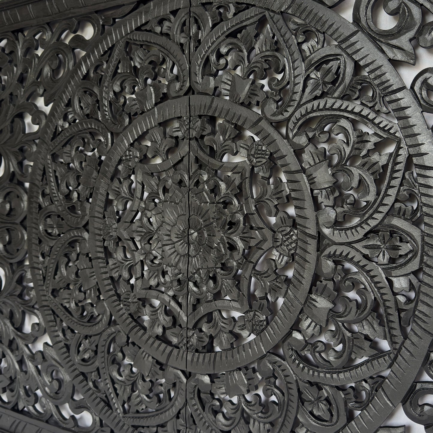 Half Size Mandala Bed Headboard "Manusa"- Natural - USA