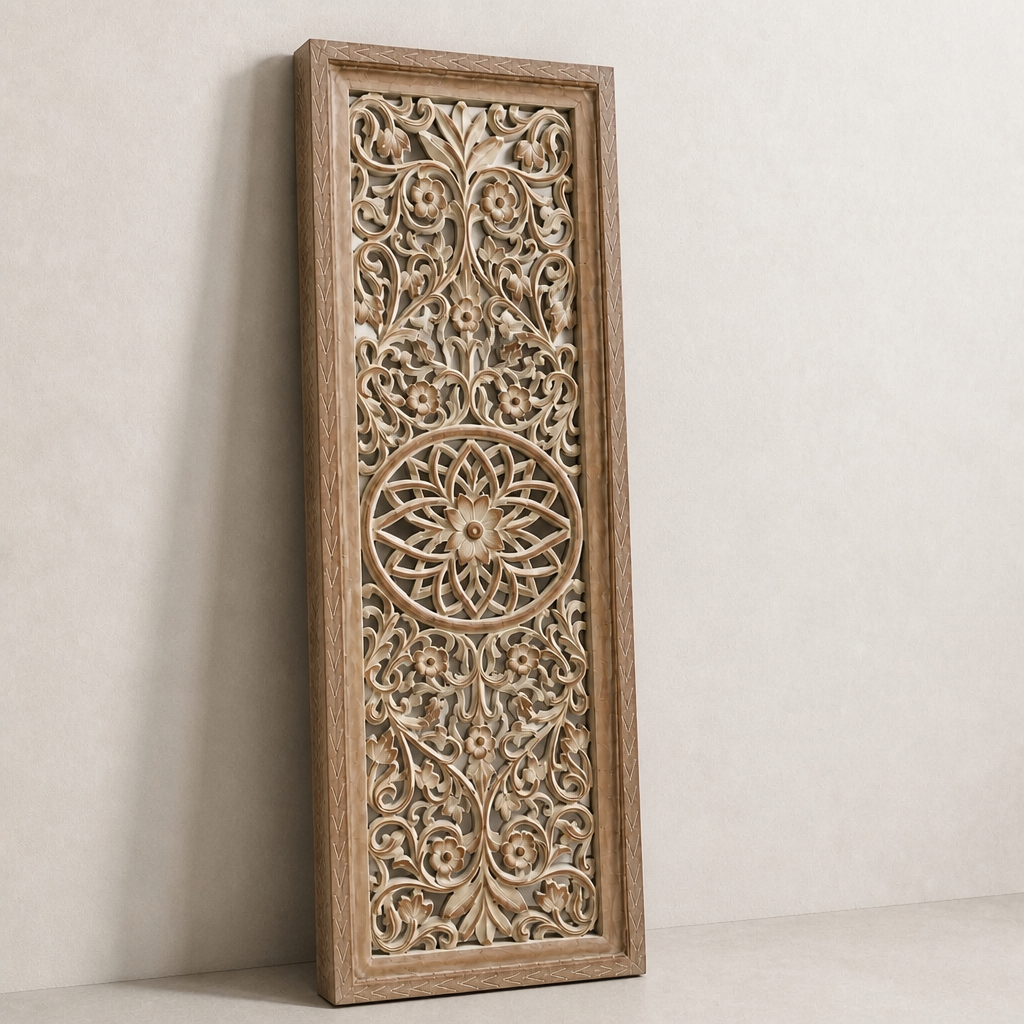Carved Decorative Panel "Nirwana" - 125 x 42 cm
