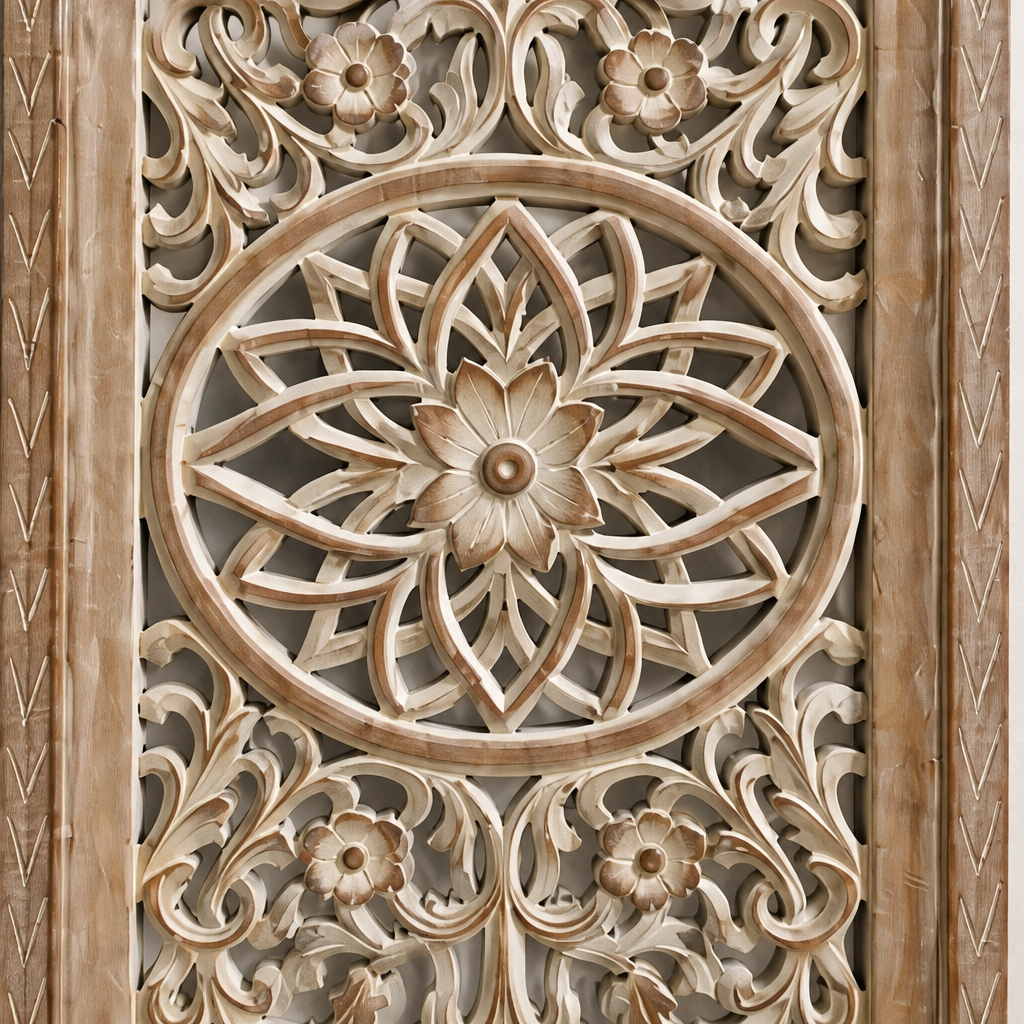 Carved Decorative Panel "Nirwana" - 125 x 42 cm