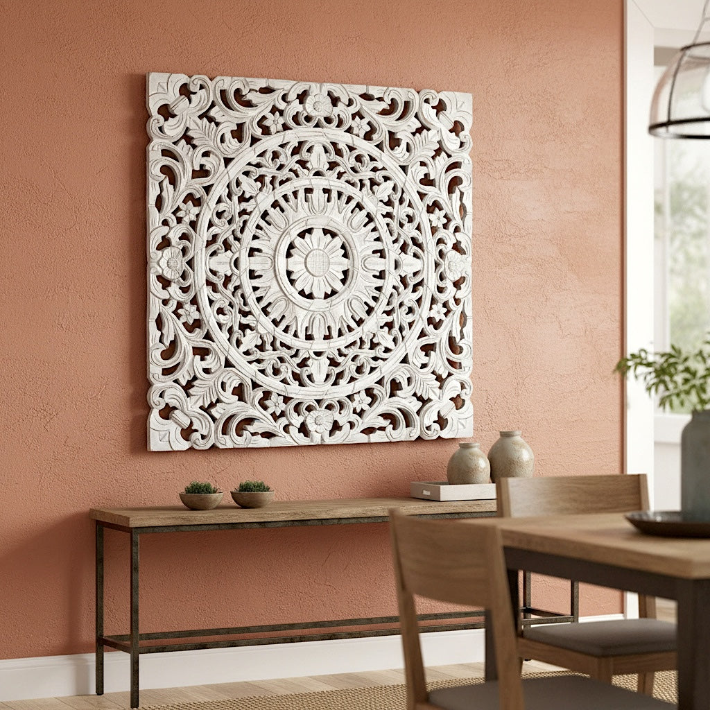 Kulture Home Decor - Carved Decorative Panel