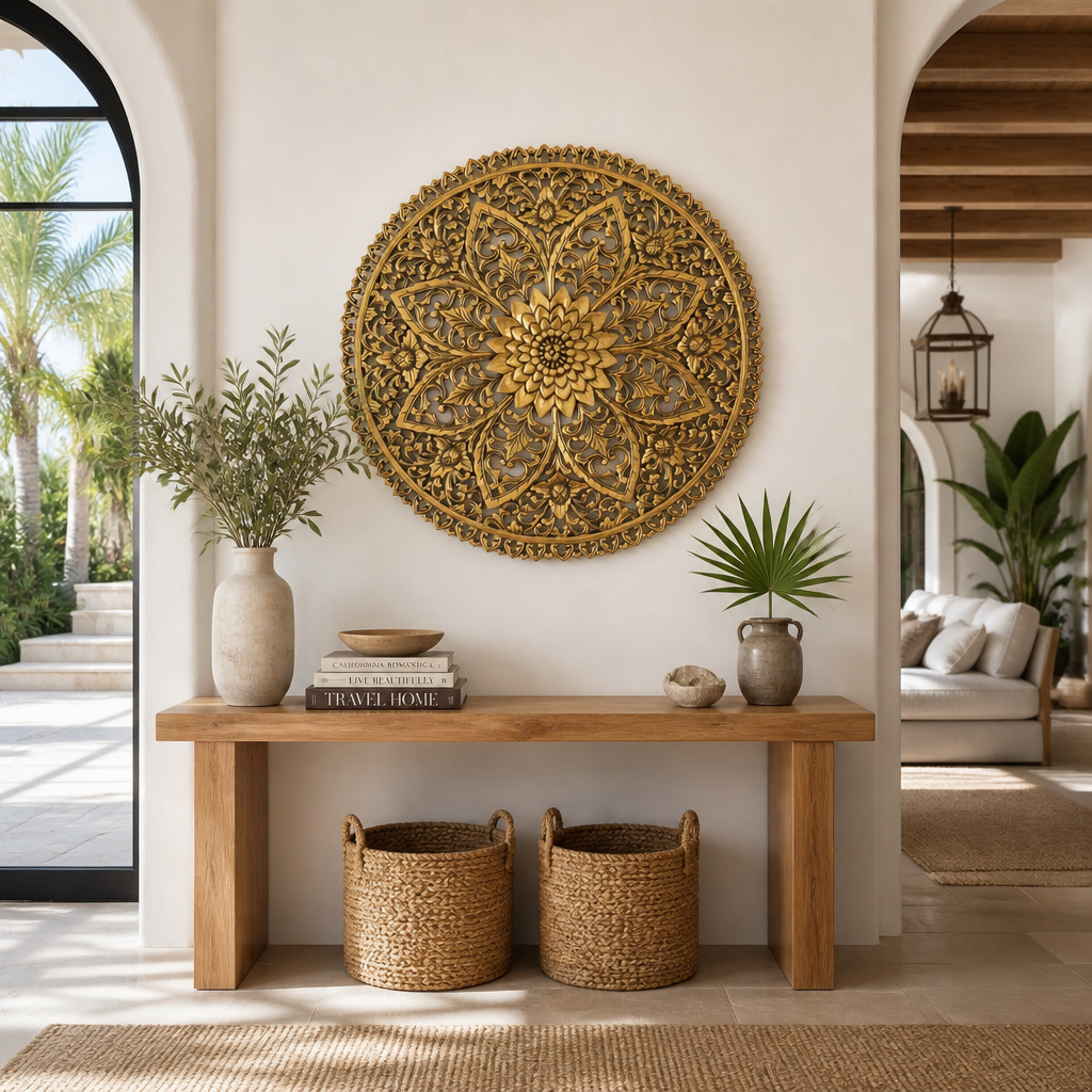 Carved Decorative Mandala "Kejayaan" - 80 cm