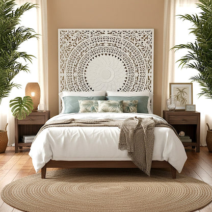 Carved Full Bed Headboard "Seruni"