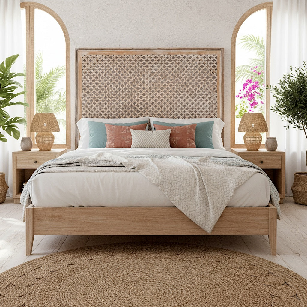 Carved Full Bed Headboard "Jagasatru"