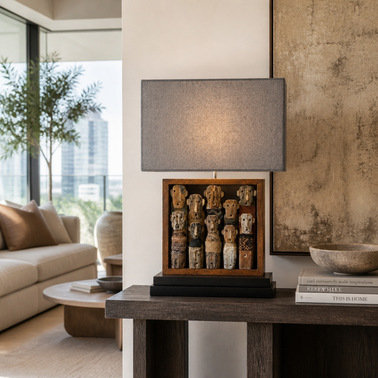 Wooden Table Lamp "Mukha"