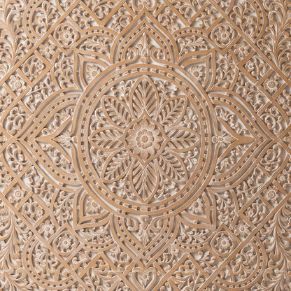 Carved Decorative Panel "Jatiluwih" in Antique Wash - 160 x 140 cm