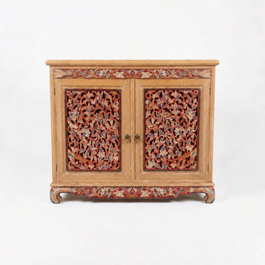 Custom Wooden Carved Console Cabinet "Bhavesh"