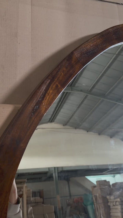 Wooden Organic Mirror 'Darry' - Natural -  190x70cm