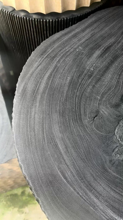 Wooden Coffee Table 'Simpli' in Black - 70 x 35 cm