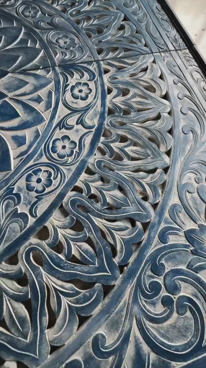 Carved Full Bed Headboard "Hati" - USA