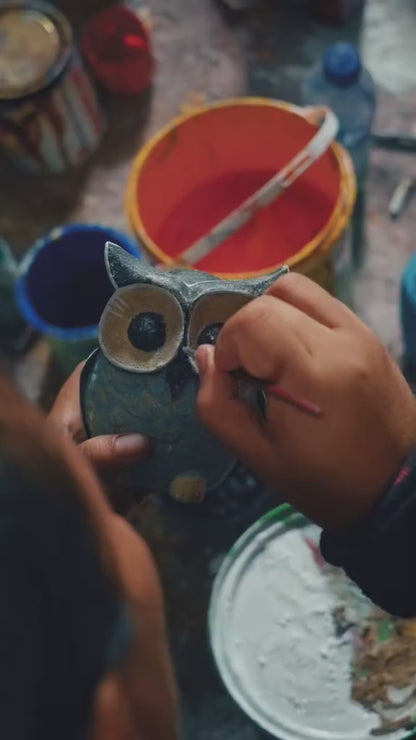 Brass Carved Brass Hanger - Owl