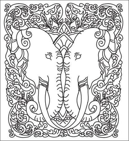 CUST Decorative Panel "Two Elephants"