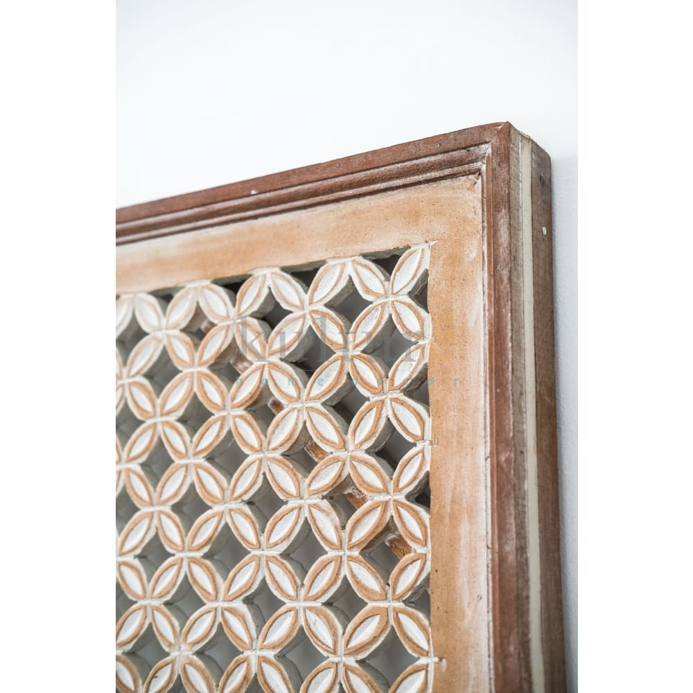Bed Headboard Carved Jagasatru - Antic-wash EXP